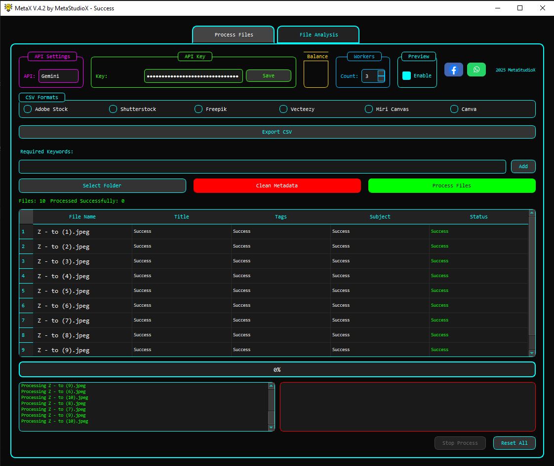 Screenshot MetaX V.2.0 1
